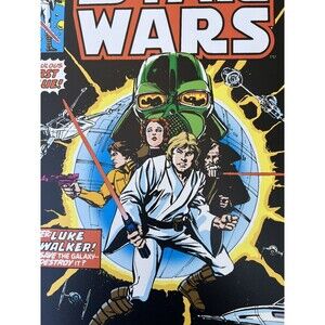 Star Wars Comic First Issue Wood Poster Plaque 19" X 13" Silver Buffalo RARE